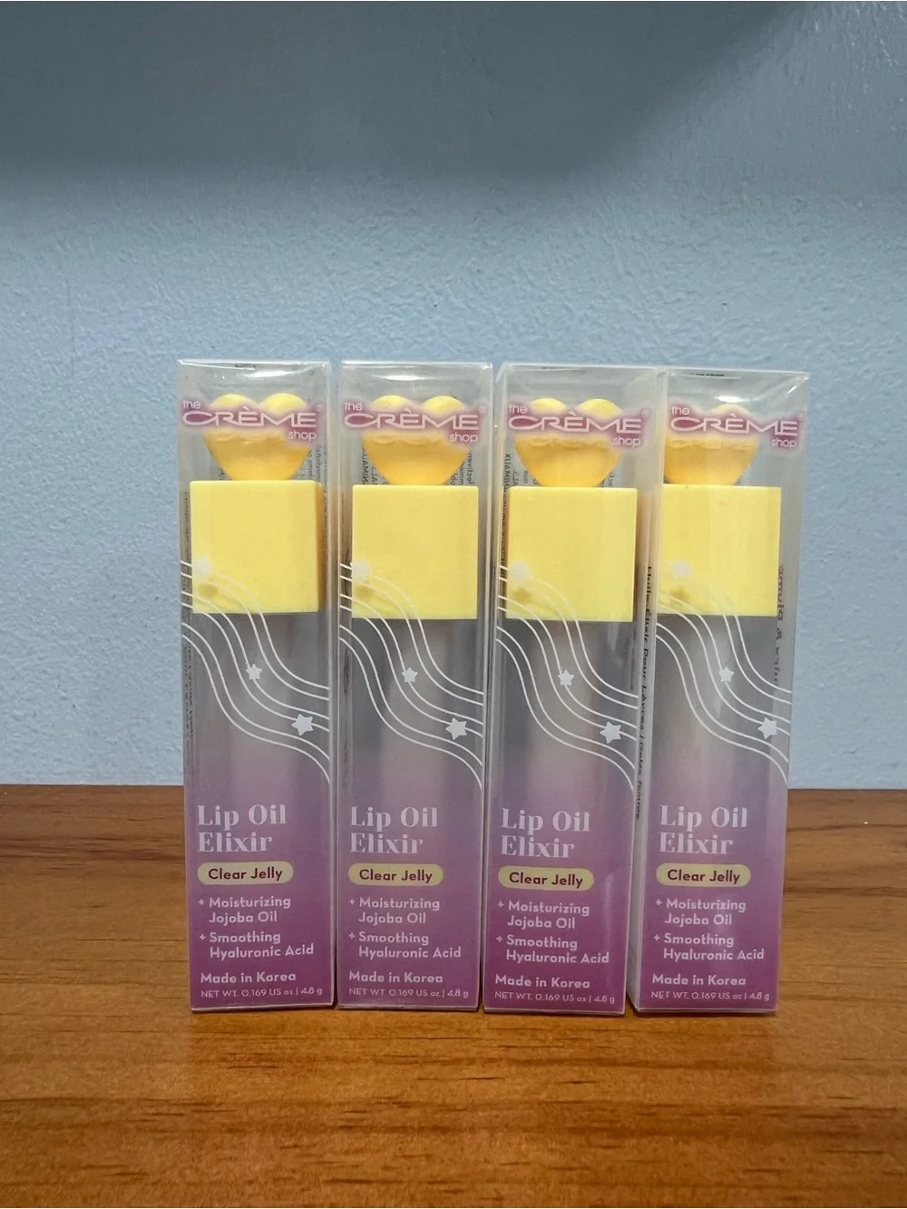 The Crème Shop Lip Oil Elixir Clear Jelly Lot Of 4 - BRAND NEW NEVER USED